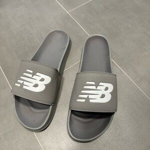 Men’s New Balance Charcoal Slide Sandals